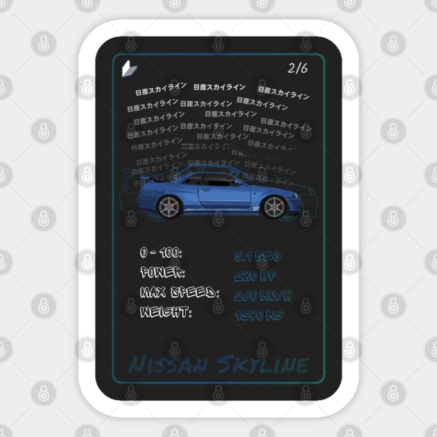 Nissan Skyline Sticker by brendobar